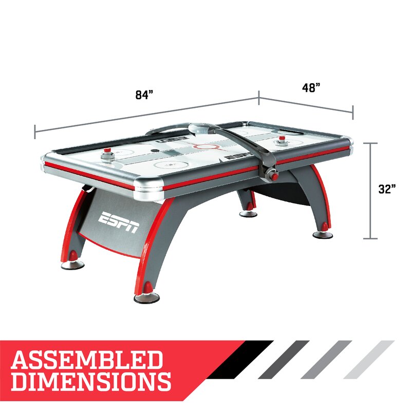 Espn 84 Four Player Air Hockey Table With Digital Scoreboard And