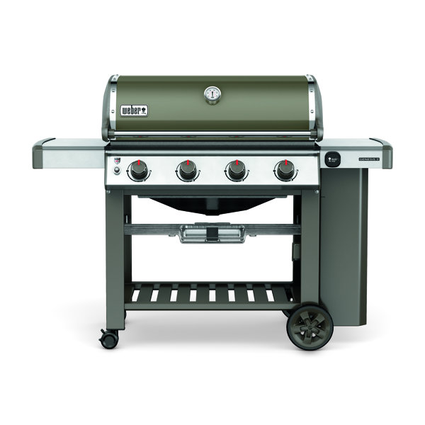 Genesis II E-410 4-Burner Propane Gas Grill with Side Shelves by Weber