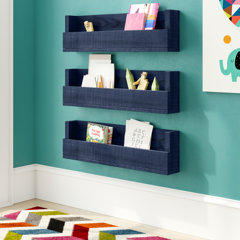 corner nursery shelves