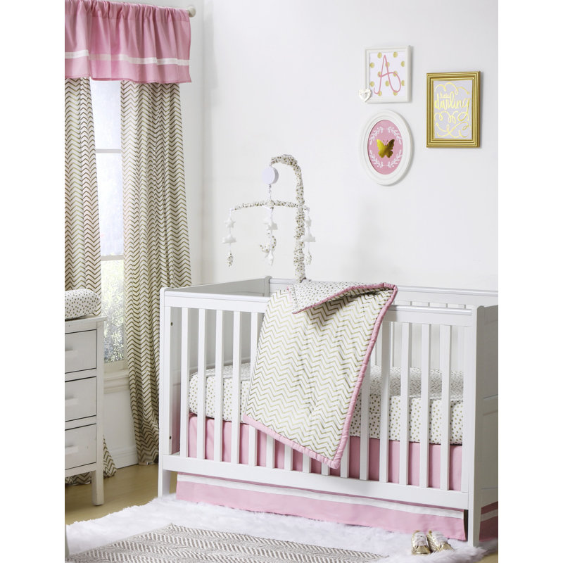 The Peanut Shell Princess 6 Piece Crib Bedding Set Wayfair Princess 6 Piece Crib Bedding Set