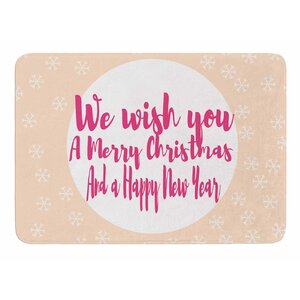 Merry Chistmas and Happy New Year by Suzanne Carter Bath Mat