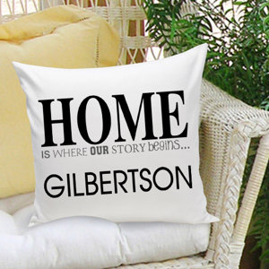Personalized Gift Couples and Love Cotton Throw Pillow