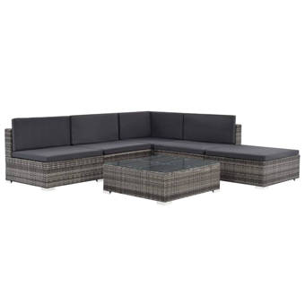 Aurofurniture 7 Piece Rattan Sectional Set With Cushions Reviews Wayfair