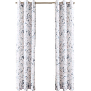 Maralineu00a0 Nature/Floral Room Darkening Grommet Single Curtain Panel