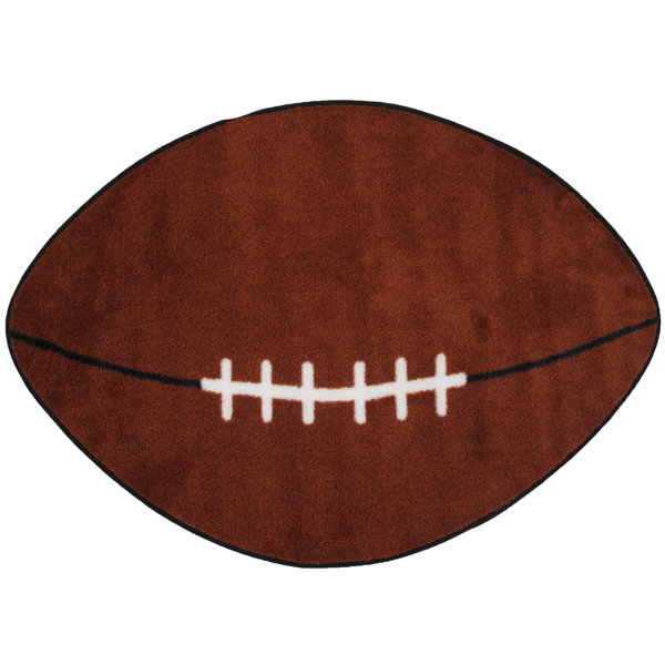 Fun Shape Football Sports Area Rug by Fun Rugs