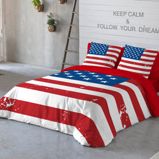 American Flag Comforter Set Wayfair American Flag Cotton 3 Piece Queen Duvet Set