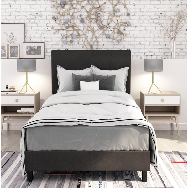 Pulliam Upholstered Panel Bed by Wrought Studio
