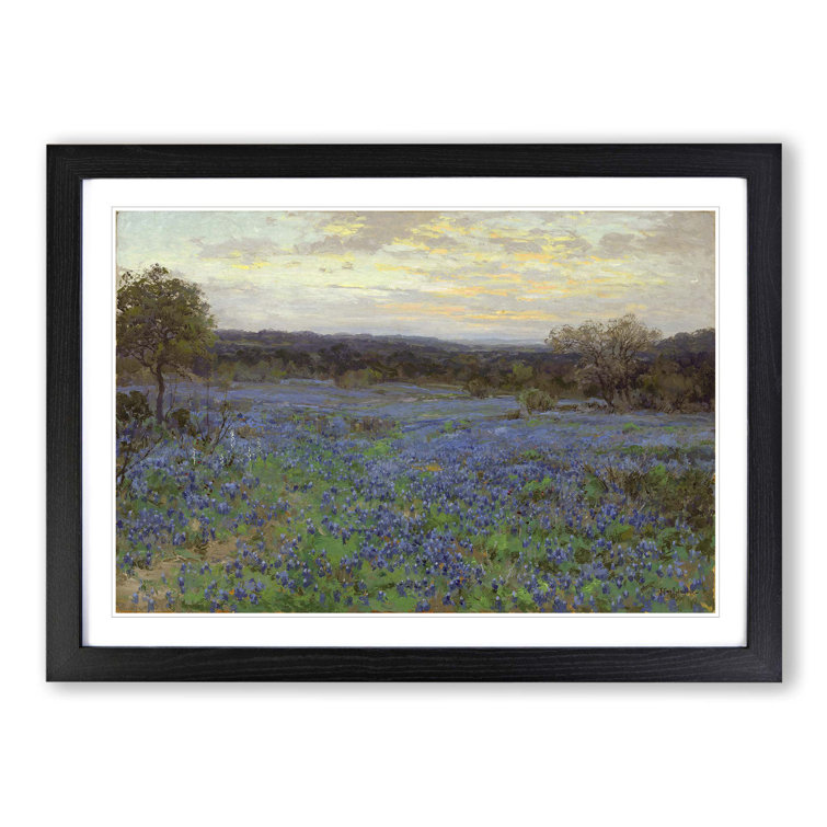 Big Box Art Hillside Of Blue Bonnets 3 By Julian Onderdonk Framed Painting Print Wayfair Co Uk