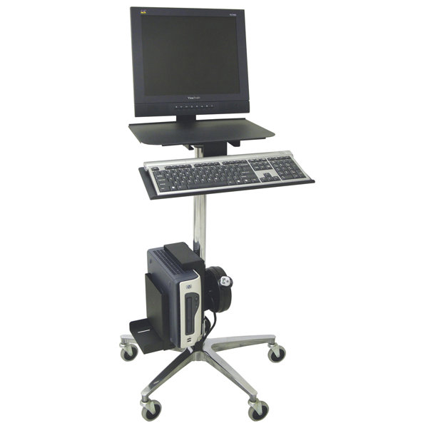 ERGO Computer Transport AV Cart with Cord Reel by Omnimed