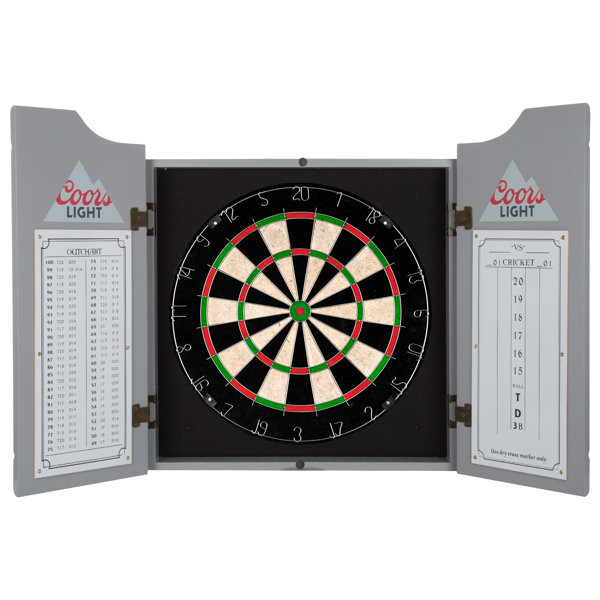 Coors Light Dartboard Cabinet Set by Miller Coors