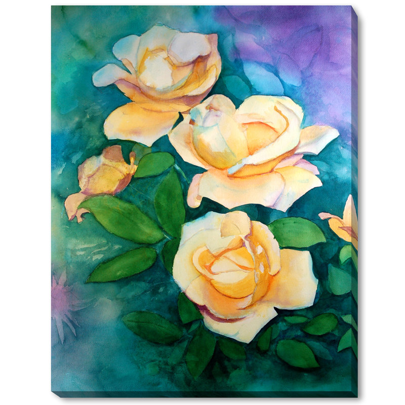 Tori Home Yellow Roses By Lynne Atwood Painting On Canvas Wayfair