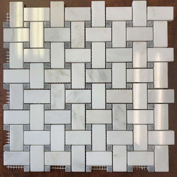 Alps 12 x 12 Marble Mosaic Herringbone / Chevron Tile