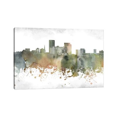 Lexington Skyline by Walldecoraddict - Wrapped Canvas Gallery-Wrapped Canvas Giclée East Urban Home Size: 12