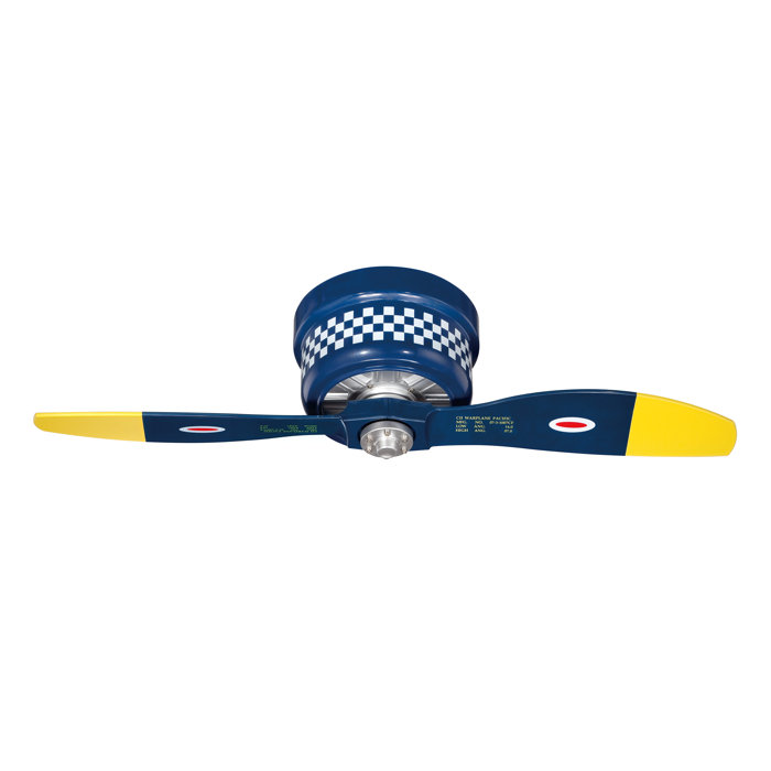 Zoomie Kids 42 Forestport 2 Blade Ceiling Fan With Remote Light