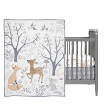 enchanted forest crib bedding