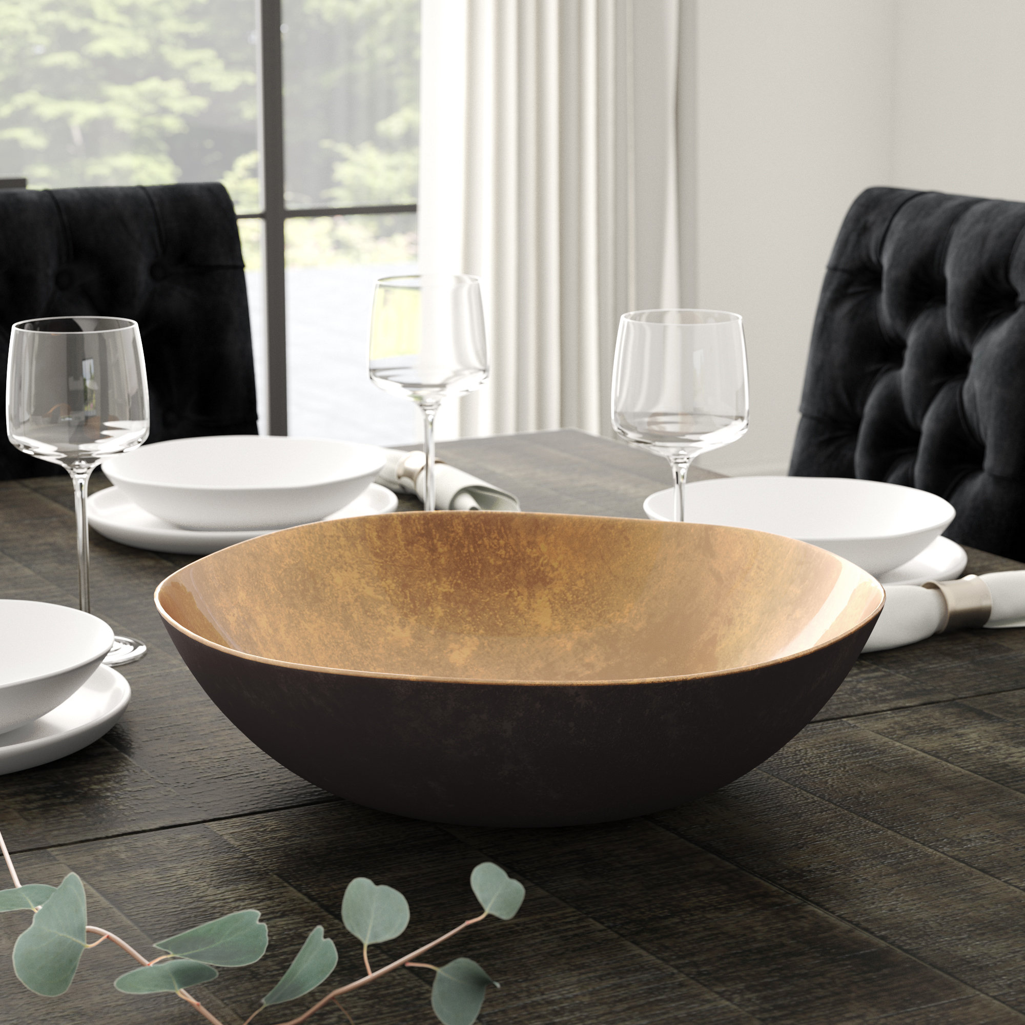 Coleen Large Round Decorative Bowl \u0026 