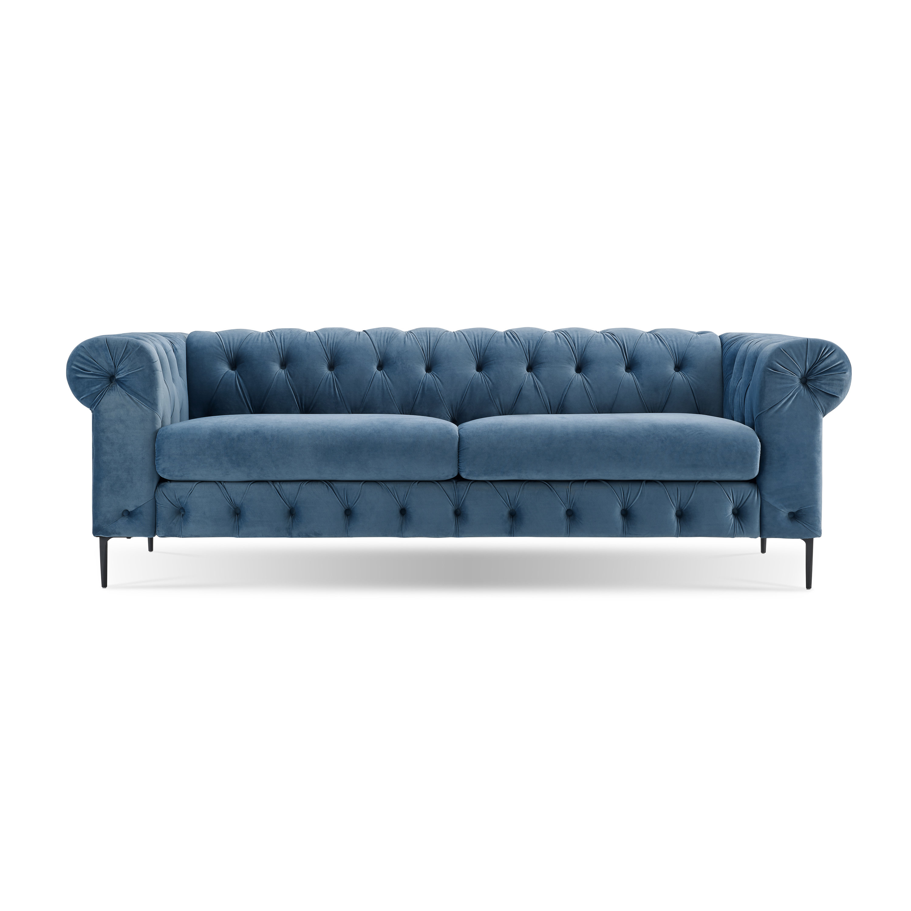 House Of Hampton Koffler Velvet Chesterfield 94 Rolled Arm Sofa House Of Hampton Koffler Velvet