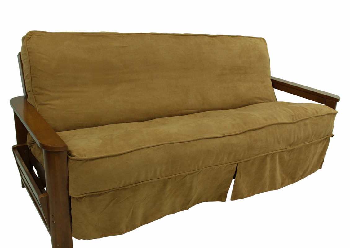 Blazing Needles Box Cushion Futon Slipcover & Reviews Wayfair