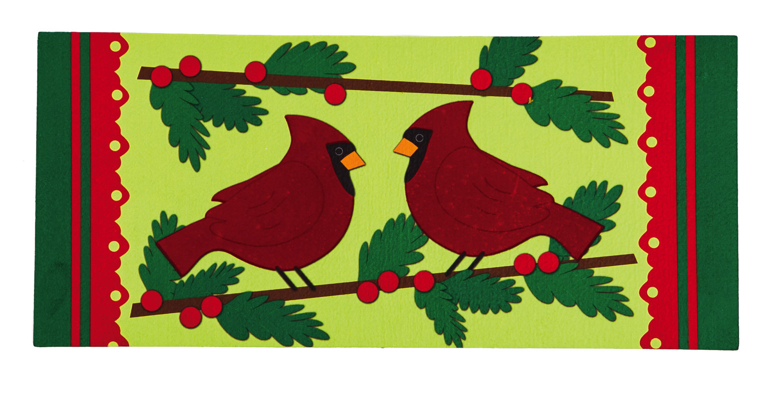 The Holiday Aisle Winter Cardinal Sassafras Switch Door Mat & Reviews