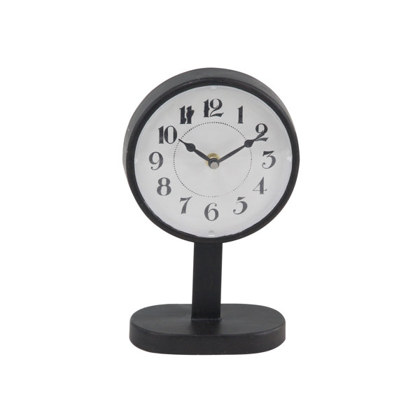Modern Round Iron Tabletop Clock by Wrought Studio| @ $46.99