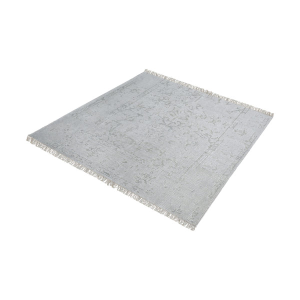 Florus Hand-Knotted Gray/Silver Area Rug by Bungalow Rose