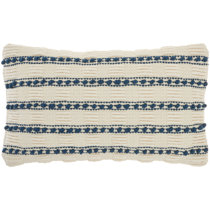 blue beige throw pillows
