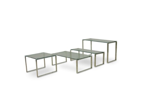Calvin 2 Piece Glass Coffee Table By SohoConcept