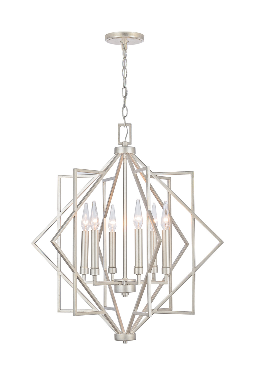 Mercer41 Landrum 6 Light Candle Style Square Rectangle Chandelier Reviews Wayfair