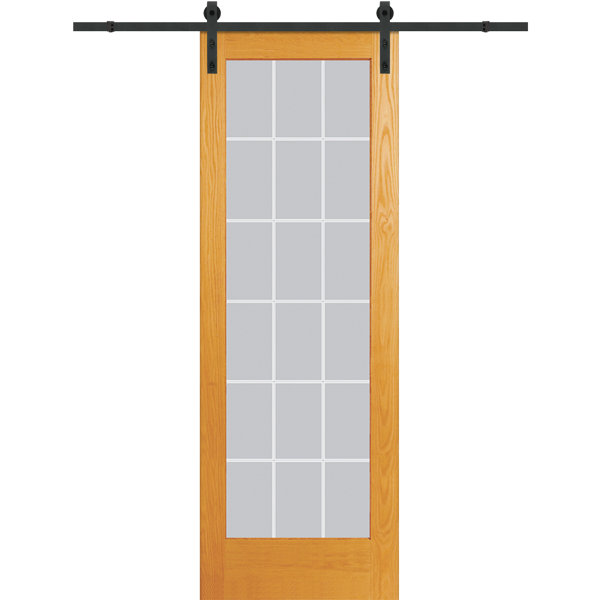 Wood 1-Panel Natural Interior Barn Door by Verona Home Design
