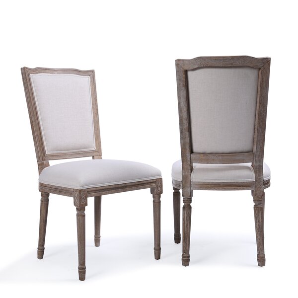 Agda Modern Classic Elegant Upholstered Dining Chair (Set of 2) by One Allium Way