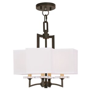 Amenia 4-Light Fabric Shaded Chandelier