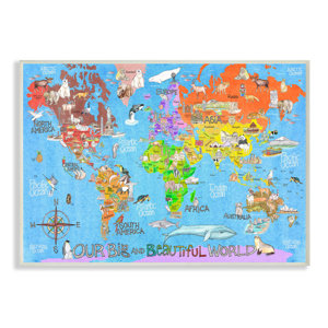 Our Big Beautiful World Map Wall Plaque