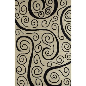 Willow Hand Tufted Wool Beige/Black Area Rug