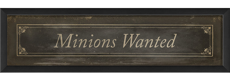 Minions Wanted VI Framed Textual Art