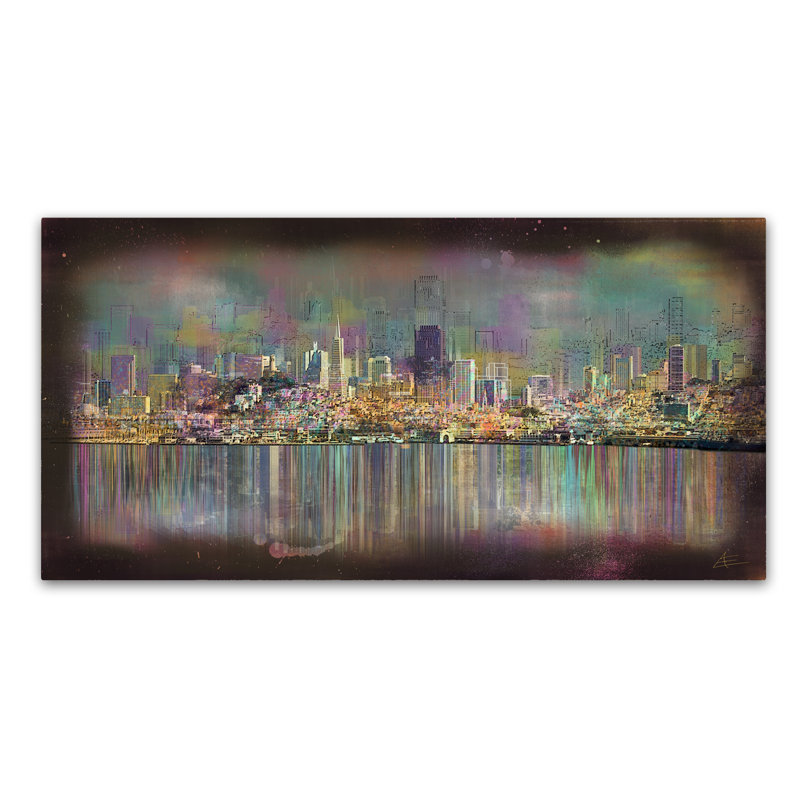 Trademark Art San Francisco By Ellicia Amando Painting Print On