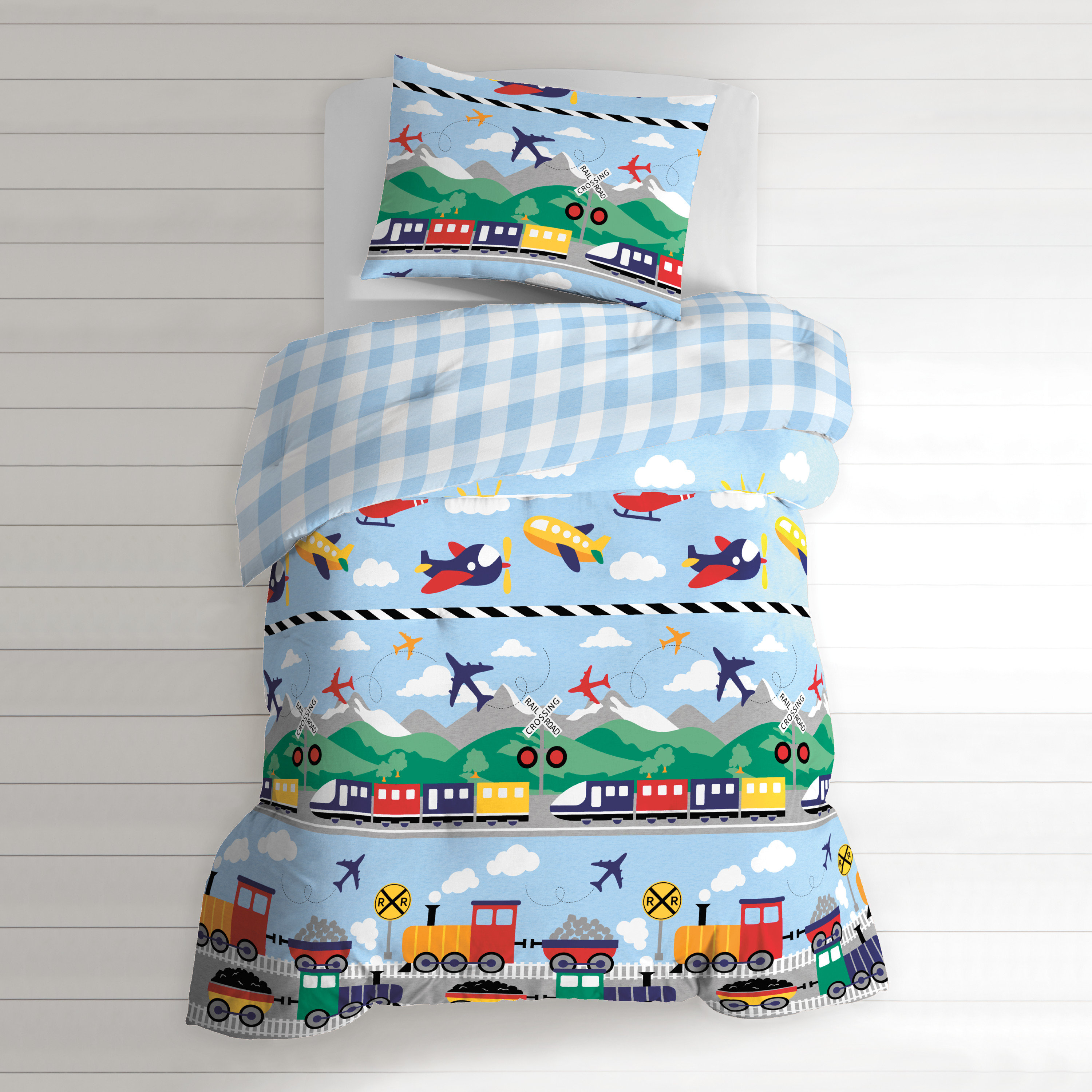 train sheet set twin