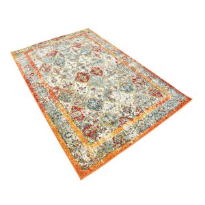 Hartell Stain Resistant Beige Area Rug