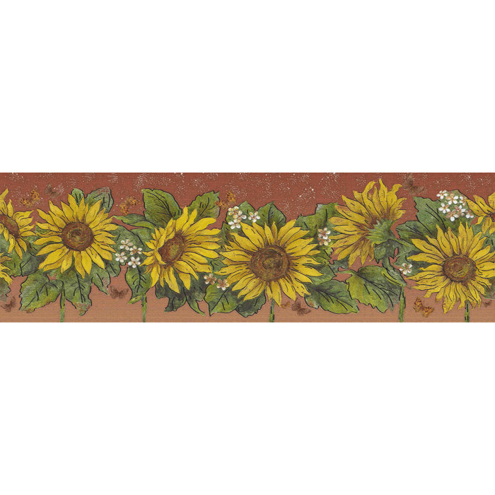 August Grove® Peel And Stick Wallpaper Border Floral
