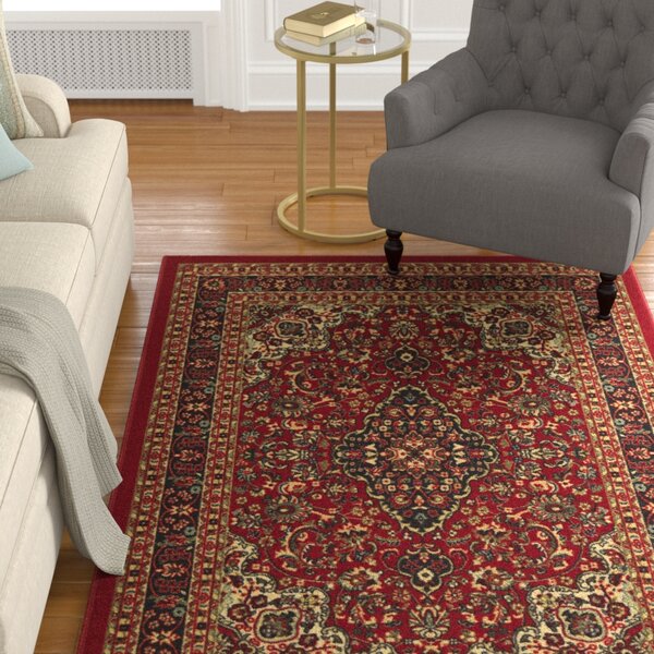 Ryan Synthetic Nylon Red Area Rug by Astoria Grand