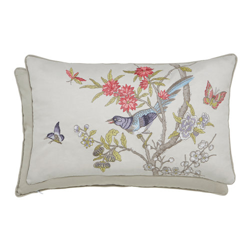 Chinese Bluebird Cotton Cushion V&A