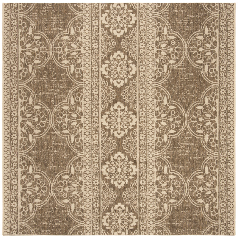 Bloomsbury Market Kipp Looped Hooked Beige Indoor Outdoor Rug