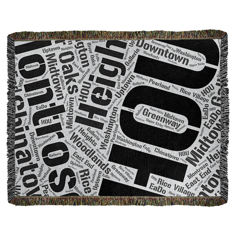 East Urban Home Houston Texas Districts Word Art Cooton Throw Wayfair,Home Decorating Ideas For Kitchen