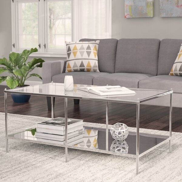 Busey Glam Mirrored Coffee Table by Latitude Run