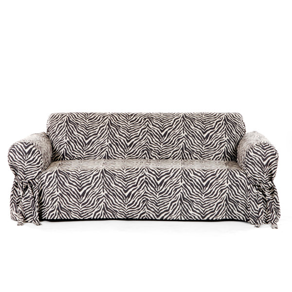 Classic Slipcovers Zebra Print Box Cushion Sofa Slipcover Wayfair