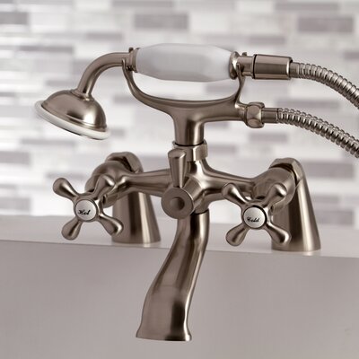 Kingston Deck Mounted Clawfooted Tub Faucet With Hand Shower