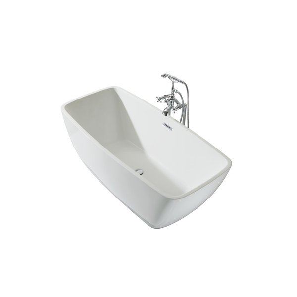 Aurora Platinum 63 x 30 Freestanding Soaking Bathtub by Ariel Bath