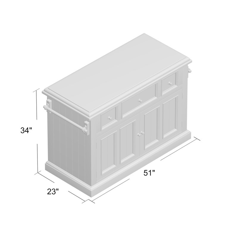 Harris Kitchen Island With Granite Top Reviews Joss Main