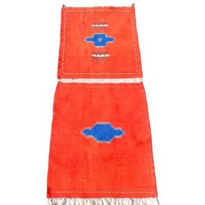 Berber Kilim Hand-Woven Red Area Rug