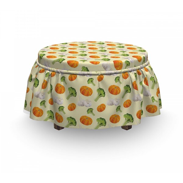 Yummy Kitchen Ottoman Slipcover (Set Of 2) By East Urban Home