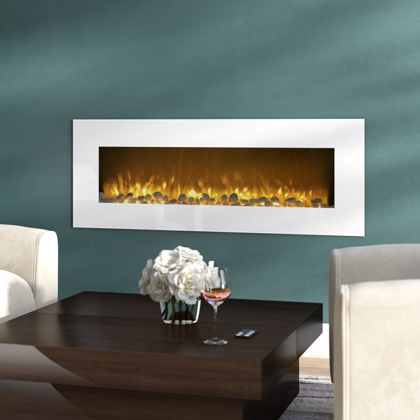 Quigley No Heat Wall Mounted Electric Fireplace by Orren Ellis
